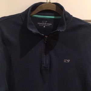 Mens Vineyard Vines Quarter Zip Navy Pullover
